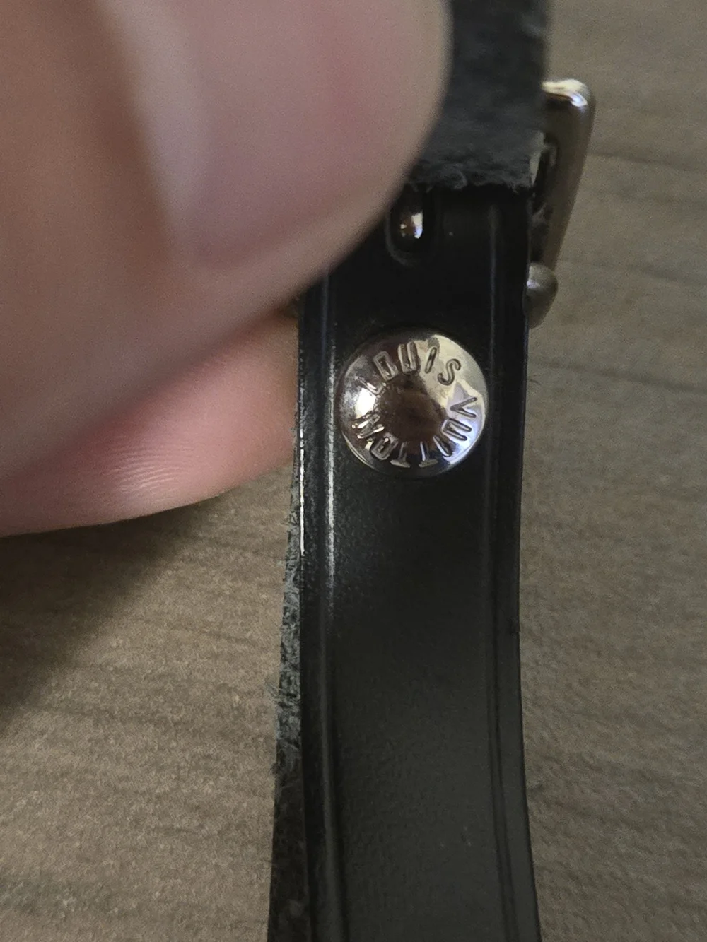 Louis Vuitton black leather